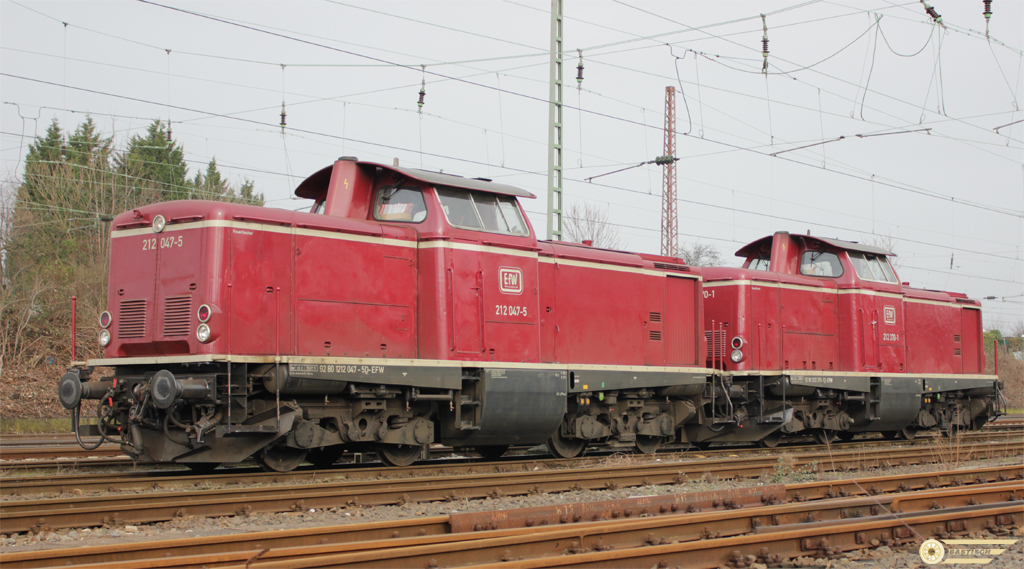 17.02.2013 - 212 047 und 212 370 standen abgestellt in Dsseldorf-Rath
