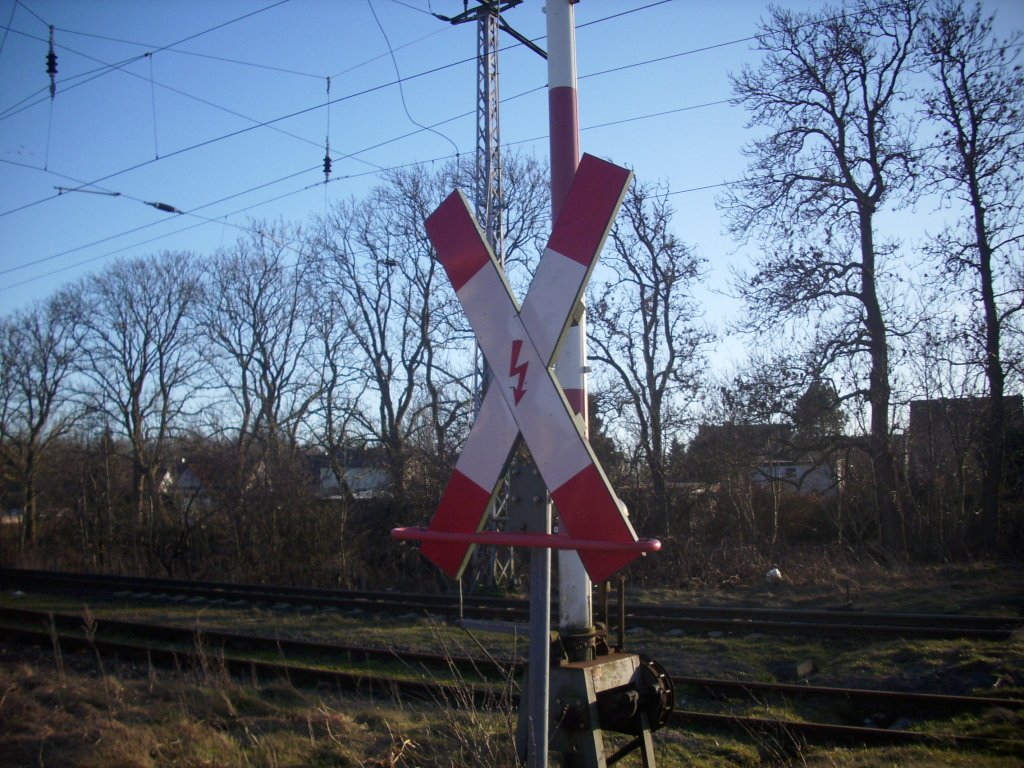 Andreaskreuz in Lancken am 26.02.2012