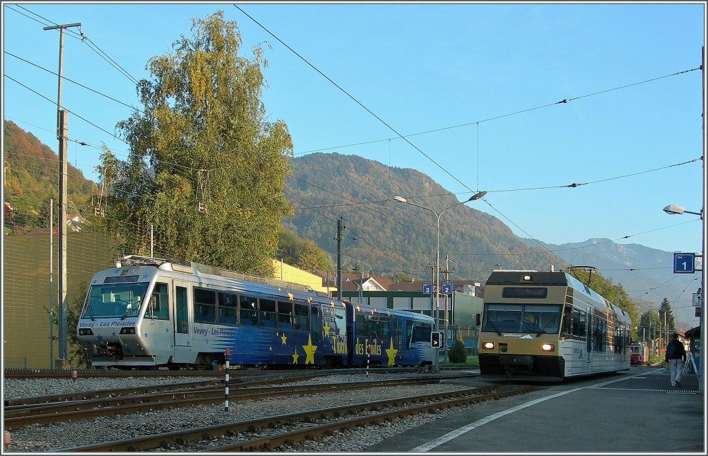 CEV Triebwagen in Blonay. 
17. Okt 2011