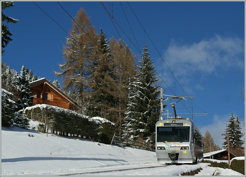 Der CEV Beh 2/4 N� 72 bei Lally.
30. Nov. 2012