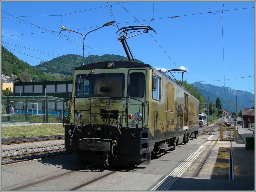 Die MOM SChokolandenlok in Blonay. 
31. Juli 2012