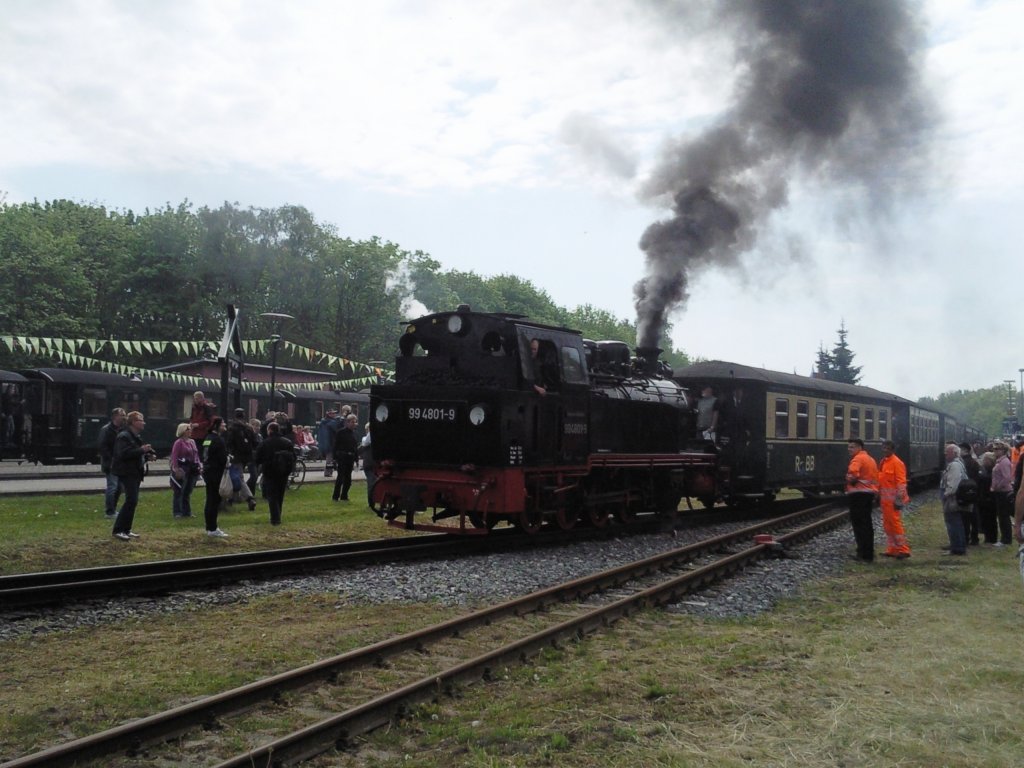 Diese Dampflok der Baureihe 99 fotografierte ich am Bahnhofsfest in Putbus am 20.05.2012

