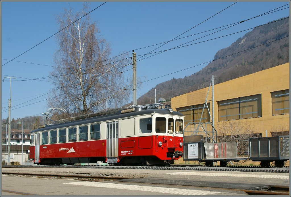 Erstrahlt in neuem Glanz: der CEV BDeh 2/4 N� 75.
14.03.2012