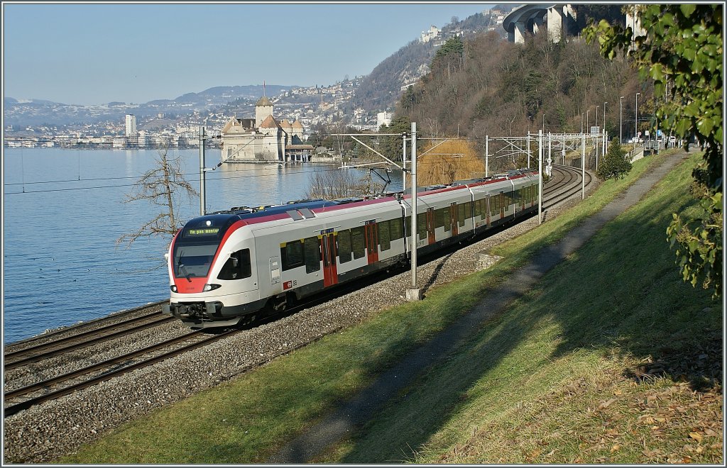 Und noch ein zweites Flirt-Bild beim Ch�teau de Chillon. 
03. Jan 2011