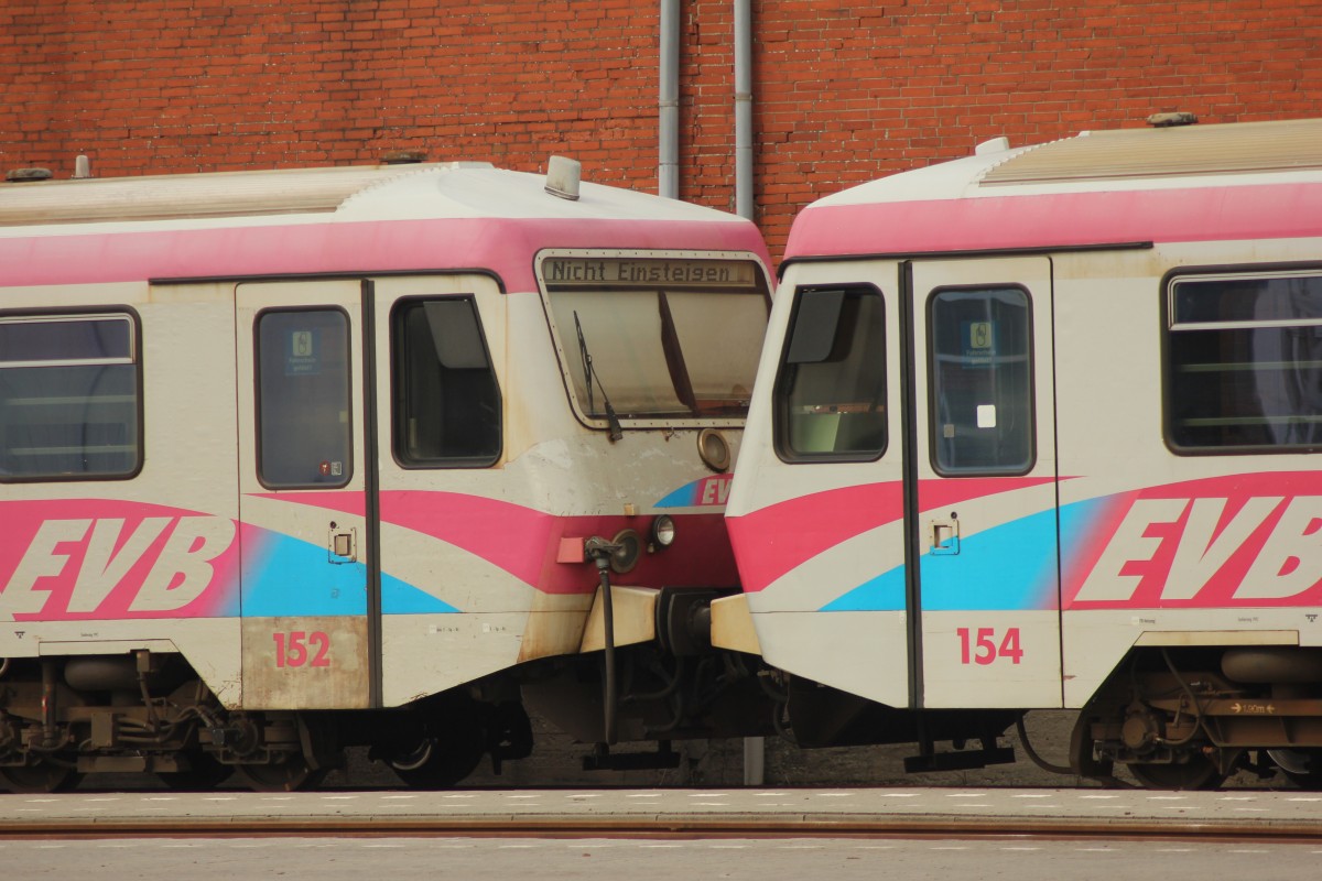 628 152 und 628 154 am 16.04.2013 im BW Bremerv�rde abgestellt.