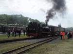 Diese Dampflok der Baureihe 99 fotografierte ich am Bahnhofsfest in Putbus am 20.05.2012    