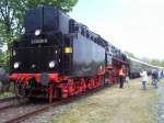 Etwas Besonderes! Eine gro�e Dampflok der 01er Baureihe in Putbus am 20.05.2012