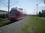 5-teiliger Stadler Flirt (BR 429) als RE9 nach Otseebad Binz am R�gendammbahnhof am 03.08.2012 