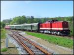 112 565-7 auf dem Bahnhofsfest in Putbus am 12.05.2013