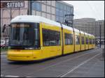 Moderne Stra�enbahn der BVG in Berlin.