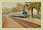 Dieseltriebzug in SanRemo. 
(Gescanntes Foto/Sommer 1985)u